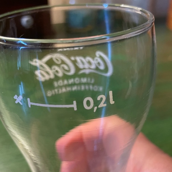 German .2L Trink Coca-Cola Limonade Koffeinhaltig Glass - Coke Collectible - Picture 2 of 2